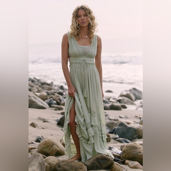 FREE PEOPLE | ✨NEW✨ Santa Maria Maxi Dress in Vintage Grey - Picture 3 of 6